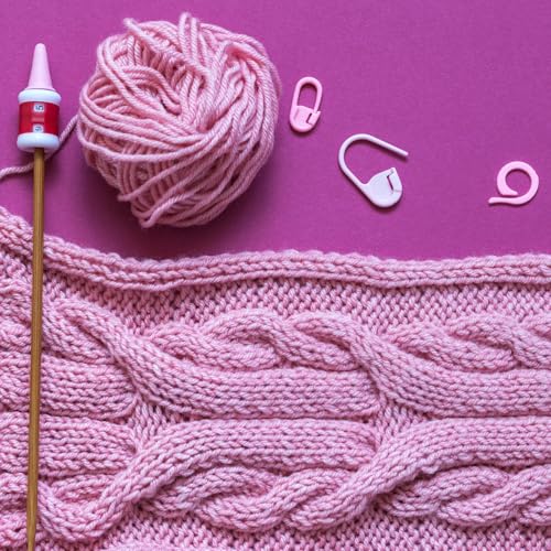 PATIKIL 200Pcs Plastic Crochet Stitch Markers White Locking Pins
