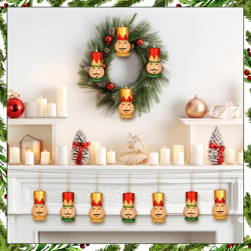 Christmas Nutcracker Ornaments Set - 10 Glitter Holiday Tree Decorations - 4 Inches - Variations Include Nutcracker