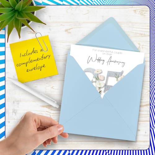 Stuff4 35th Anniversary Card - Floral Design for Couple, Mom & Dad