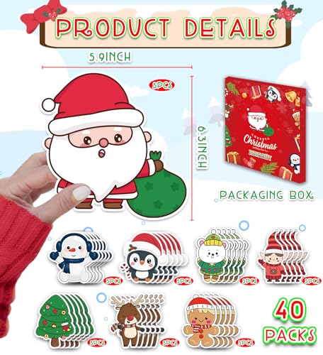 Christmas Cards for Kids - Set of 40 Holiday Greeting Cards