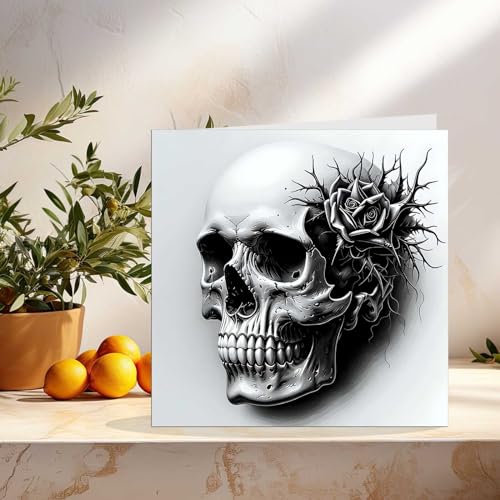 Gothic Skull Birthday Card - Premium Eco-Friendly 145mm
