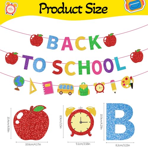 Back to School Banner - Happy First Day of School Decorations