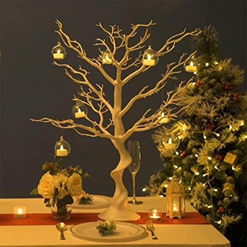 White 2ft 6in Artificial Manzanita Tree Centerpiece for Wedding & Party Decor