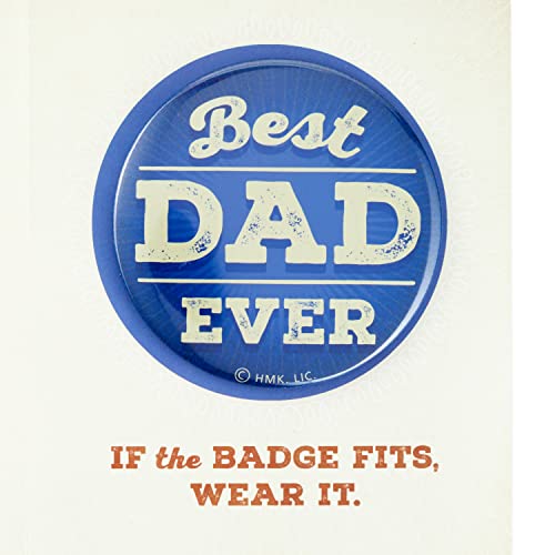 Hallmark Father's Day Card with Removable Badge - Best Dad Ever