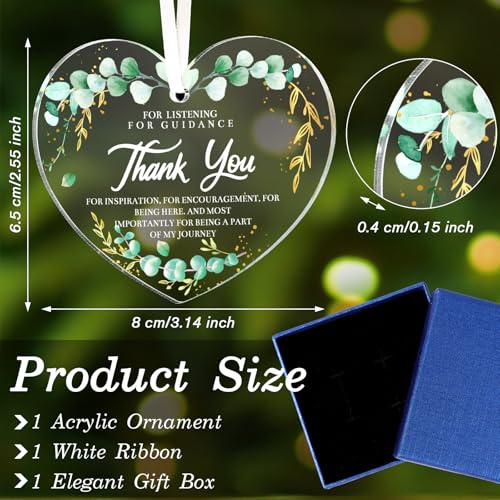 Heart-Shaped Acrylic Thank You Ornament Gift for Nurses & Teachers