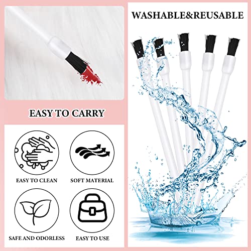 Prasacco 50 Pcs Disposable Lip Brushes and Nail Polish Wands, White