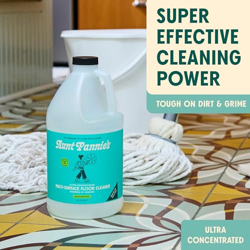Aunt Fannie's Eucalyptus Vinegar Floor Cleaner 64 oz - Ultra Concentrated, Natural & Pet Safe