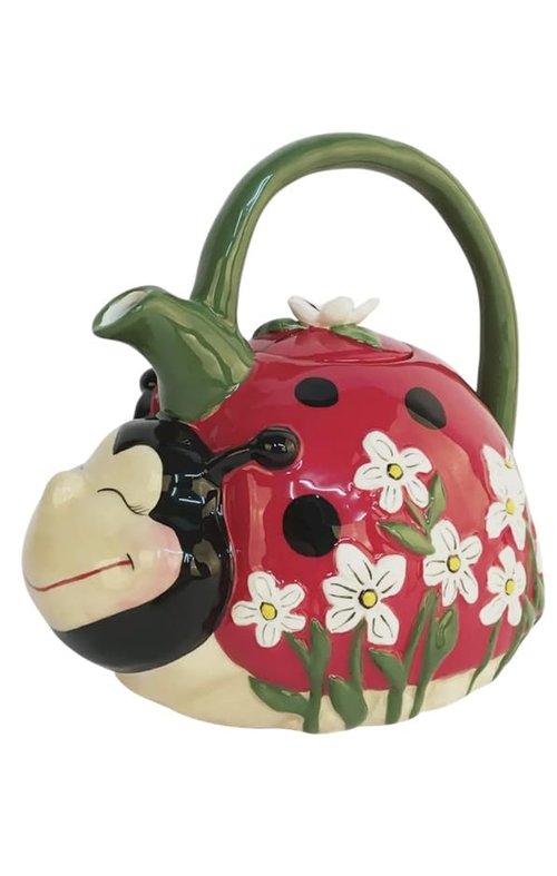 Blue Sky Clayworks Ladybug Lady Bug Teapot 23594