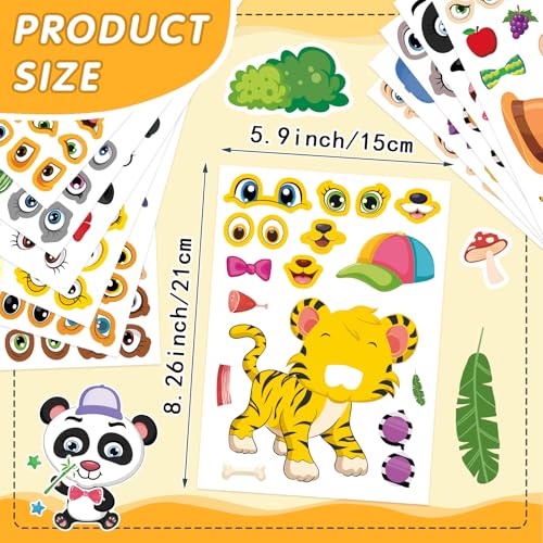 Mixed Animal Stickers for Kids - Make Your Own Safari Faces