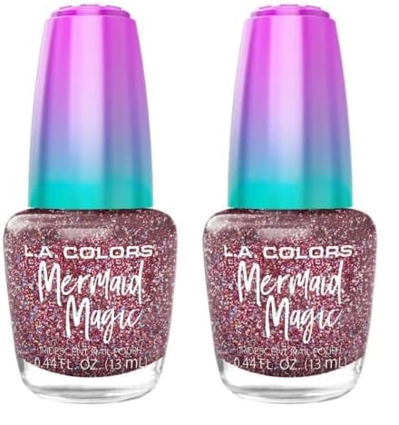 L.A. Colors Mermaid Magic Nail Polish, Hidden Treasure, 2-Pack