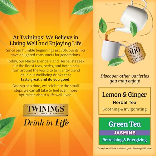 Twinings Camomile, Honey & Vanilla Herbal Tea, 100 Individually Wrapped Bags