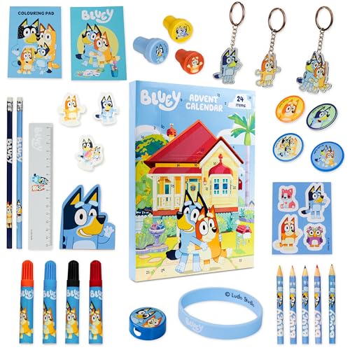 Bluey Kids Advent Calendar 2026 with Stationery & Toys - Holiday Gift for Children