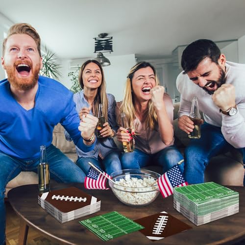 Football Party Supplies - 50 PCS Disposable Napkins (6.5 Inch) for Game Day