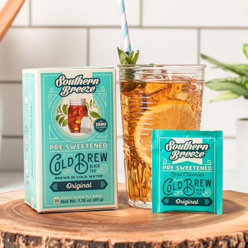 Southern Breeze Cold Brew Sweet Tea - Zero Sugar, 20 Bags (4-Pack)
