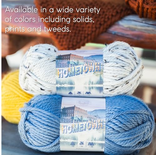 Lion Brand Hometown Super Bulky Yarn - Chicago Charcoal, 5 oz