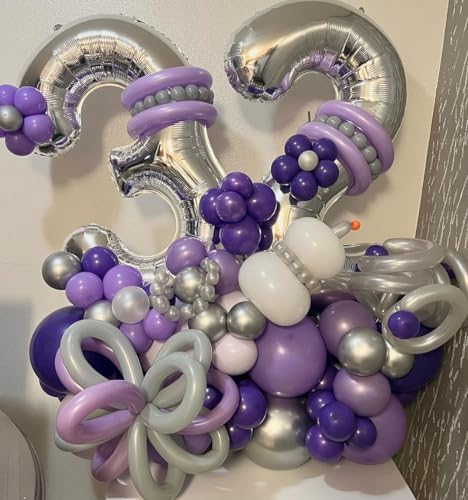 Silver Number 1 Balloon - 40 Inch Foil Mylar for 1st Birthday Party
