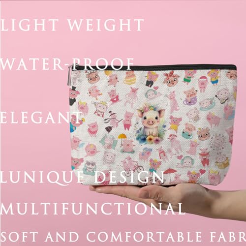 ZHAMEN Waterproof Pig Makeup Bag Large Capacity Cosmetic Pouch
