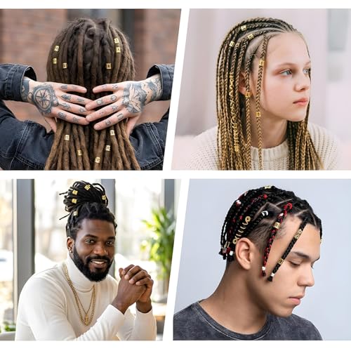 56 Pcs Gold Hair Jewelry Set for Braids & Dreadlock Accessories