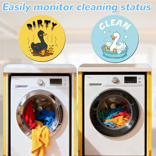 2-Pack White Goose Dishwasher Clean/Dirty Magnet Signs