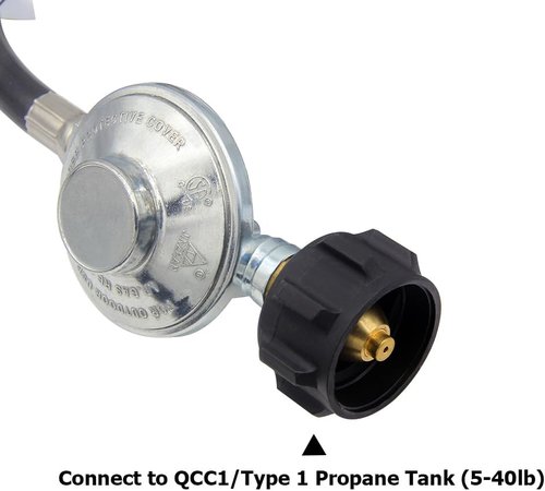 Hooshing 6FT Propane Regulator Hose - 3/8" Flare Elbow Adapter for Blackstone Griddles