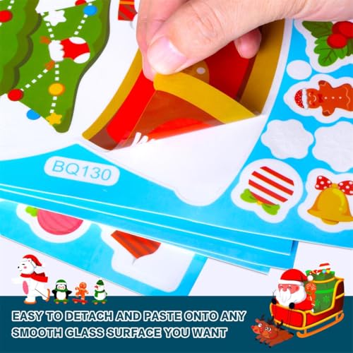 Christmas Window Clings - 159PCS Snowflake Stickers for Glass