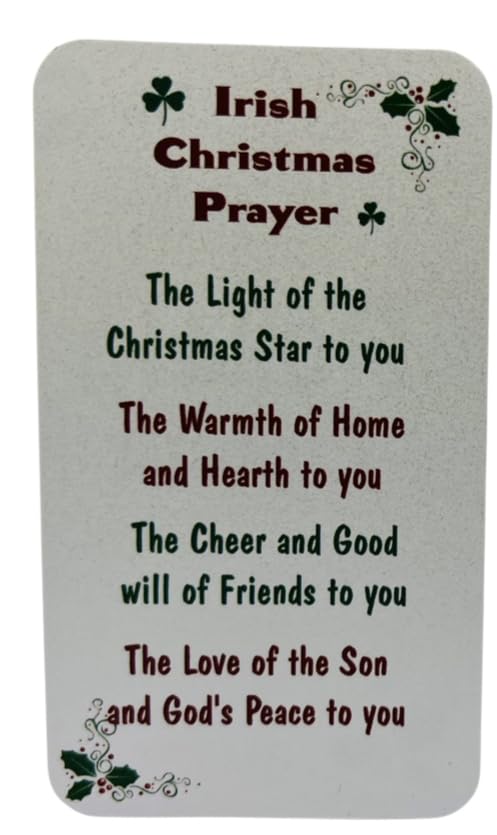 Irish Christmas Holy Cards Bulk Set - Nollaig Shona Prayer & Irish Greeting