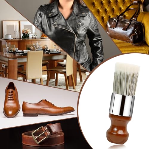 GAQWOK Small Leather & Furniture Salve Brush - Durable Wax Cleaner