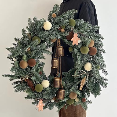 Moss Green Velvet Christmas Balls Set of 6 - 2.36-Inch Holiday Tree Ornaments