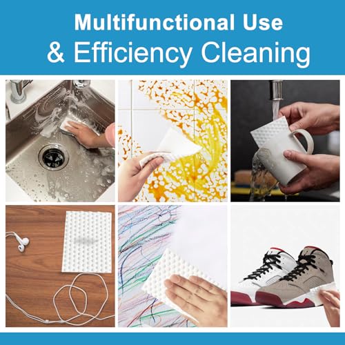 Zomum Magic Sponge Eraser Sheets, 52 PCS Convex Point Melamine Cleaning Wipes