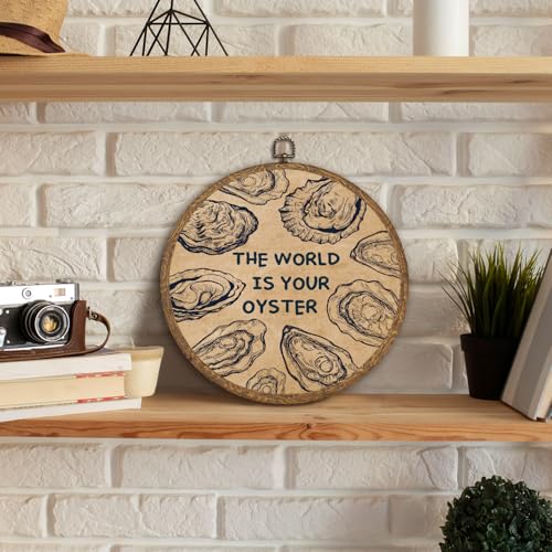 The World is Your Oyster Round Wall Art - 10x10 Inch Canvas Print