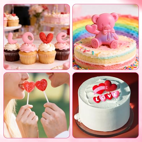 Heart Silicone Chocolate Molds Set - 5 Pcs for Baking & Crafts