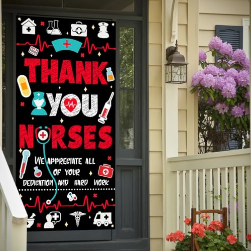 Thank You Nurses Banner | Nurse Week Decorations, 71x35in