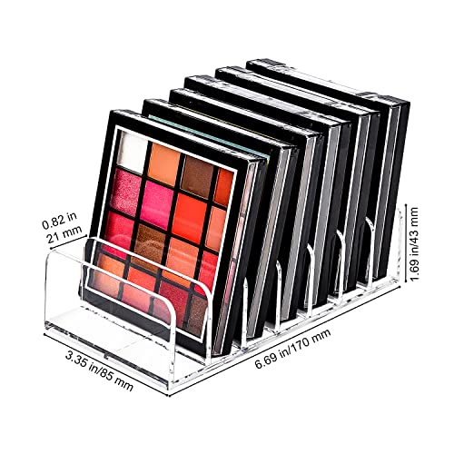JessLab 7-Section Acrylic Eyeshadow Palette Organizer - Small Transparent