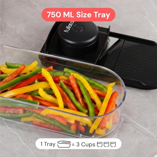 Fullstar 2-in-1 Mandoline Vegetable Slicer and Julienne Cutter - Black