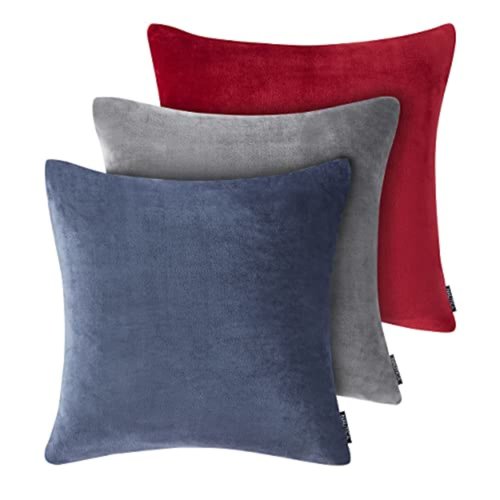 Nautica - Euro Sham, Soft Fleece Bedding with Zipper Closure, Stylish Bedding Set for Bed or Couch (Plush Euro Grey, 26" x 26")