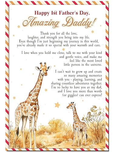 First Time Dad Father's Day Card with Envelope & Seal by BlinkWishes