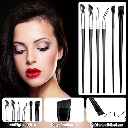 12 Pcs Eyeliner Brush Set Fine Point Angled Gel Eye Liner Brushes