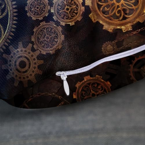 Emvency Steampunk Gears Throw Pillow Cover, 16 x 16 Inch