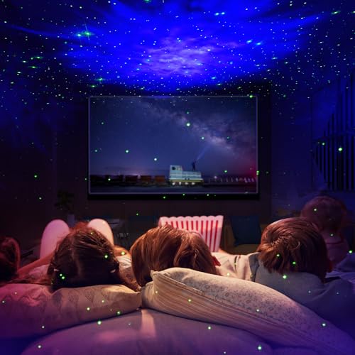 Pink Astronaut Galaxy Projector for Teen Girls Room - Star Night Light with Remote