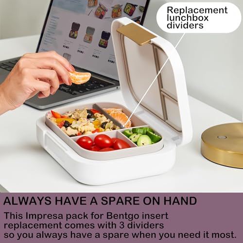 Cliivour Modern Bento Box Replacement Dividers 3-Pack - Food-Safe Lunch Container Inserts