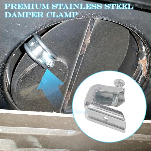 Fireplace Damper Clamp for Gas Logs - Universal Stainless Steel 2-Pack