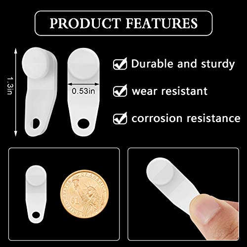 Patelai 100 Pieces White Plastic Traverse Rod Slides - Curtain Accessories