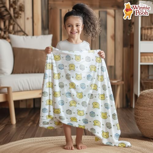 Winnie the Pooh Baby Blanket - Fleece Throw for Infants, 30x40 inches