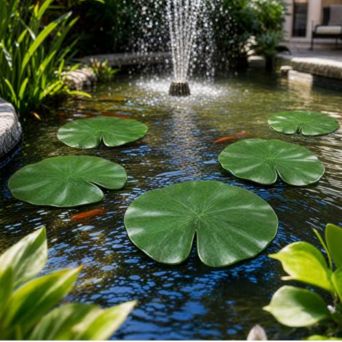 Chedin 10Pcs Floating Lily Pads Set - Realistic Foam Leaves for Ponds & Pools