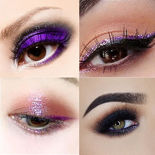 Rosarden Purple Glitter Eyeliner Liquid - Waterproof Shimmer Eye Liner