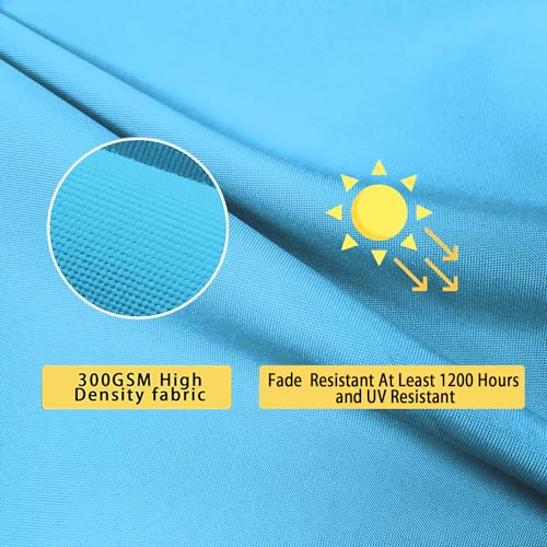 Waterproof Throw Pillow Covers 20x20 Set of 2 Sky Blue