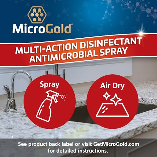 MicroGold Multi-Action Disinfectant Spray - Kills 99.9% of Viruses, 24 oz, 1 Pack