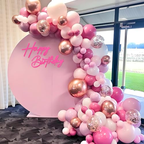 Hot Pink Felt 'Happy Birthday' Sign for Party Backdrop