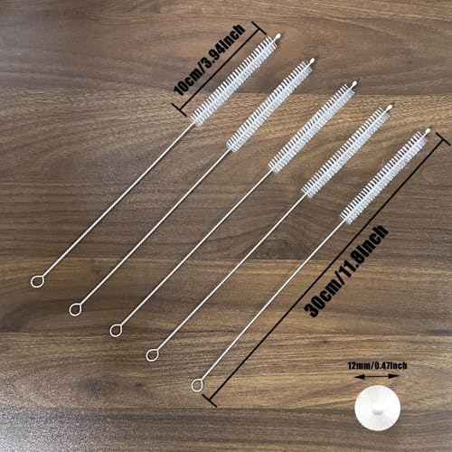 Reusable Extra Long Straw Cleaner Brushes - 5 Pack, 11.8 Inch