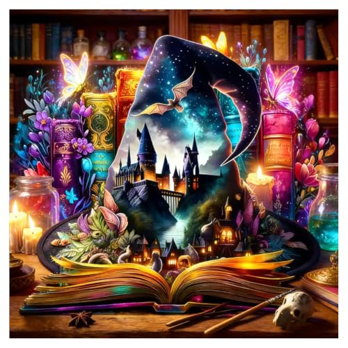 5D Diamond Art Painting Kit - Magic Hat Design, 12x12 Inch